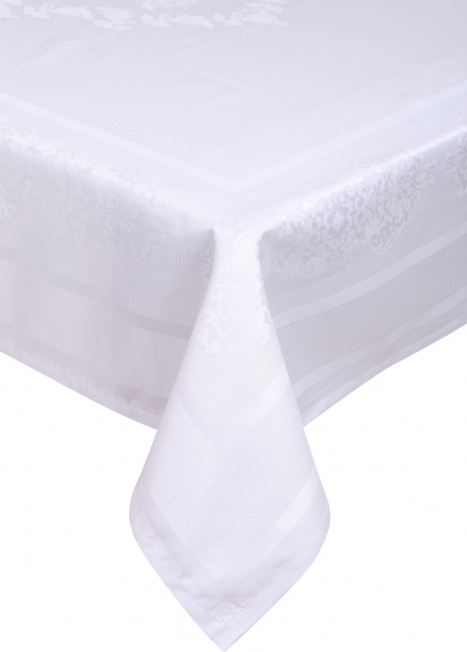 Скатерть Caramel прямоугольная 160x220 см белый Karna 