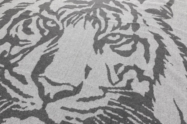 Плед Валенсия Тигр 140x200 см светло-серый с принтом Vladi 