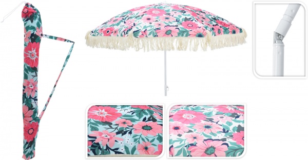 Парасоль пляжний Квіти 180 см