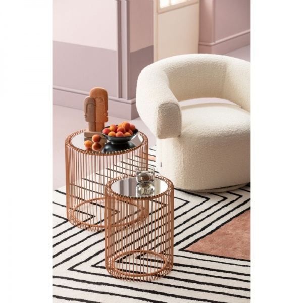 Стол декоративный KARE Design Wire copper , набор из 2 шт 