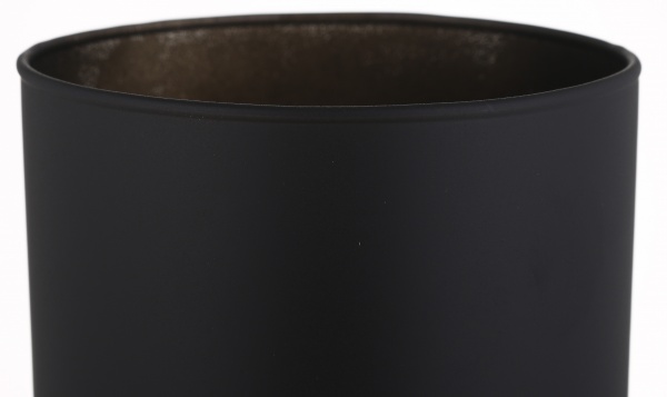 Ваза стеклянная Soft цилиндр 19,5 см черная 