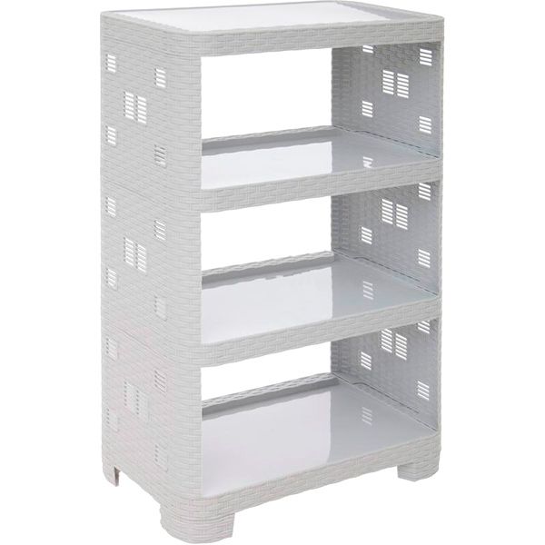 Этажерка Тарлев Ротанг 4-уровневая 830x520x300 мм серый 