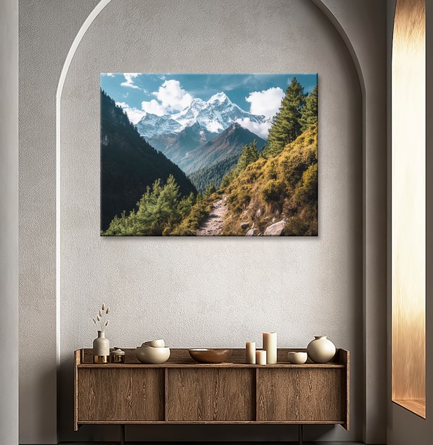 Картина на холсте Горные вершины 75x100 см Brushme FNK0122025