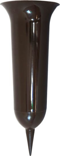 Горщик пластиковий Флакон конус круглий 1,8л коричневий 