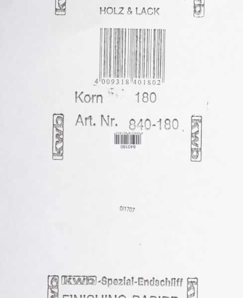 Наждачний папір KWB P180 23х28 см Р180 840180