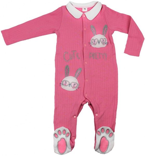 Чоловічок Danaya з вишивкою р.74 рожевий ЗО20-72 