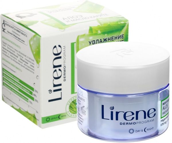 Крем Lirene Увлажнение и Питание Алоэ и масло Каритэ 50 мл