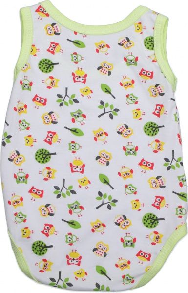 Боди Domtex Совята р.86 белый с принтом 155726 