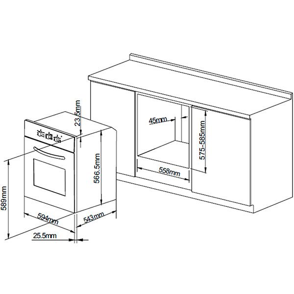 Духовой шкаф Pyramida F 40 MP GBL