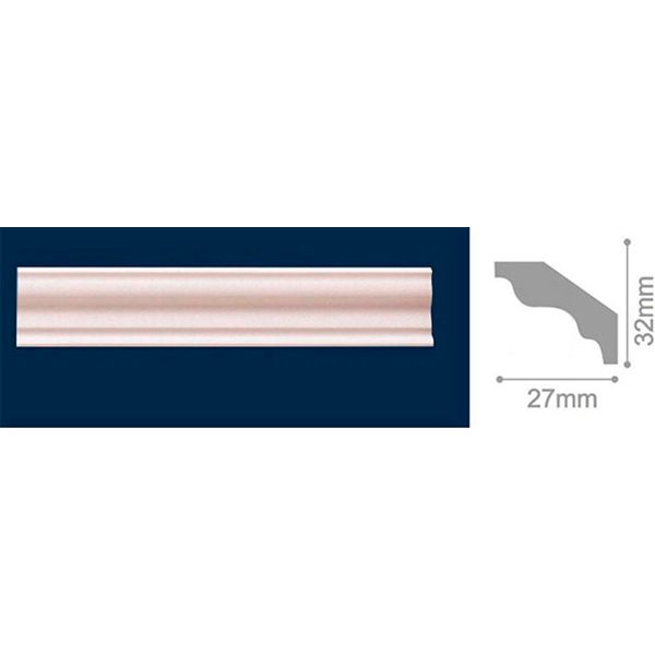 Потолочный плинтус Dardan LY 1235 2000x27x32мм 