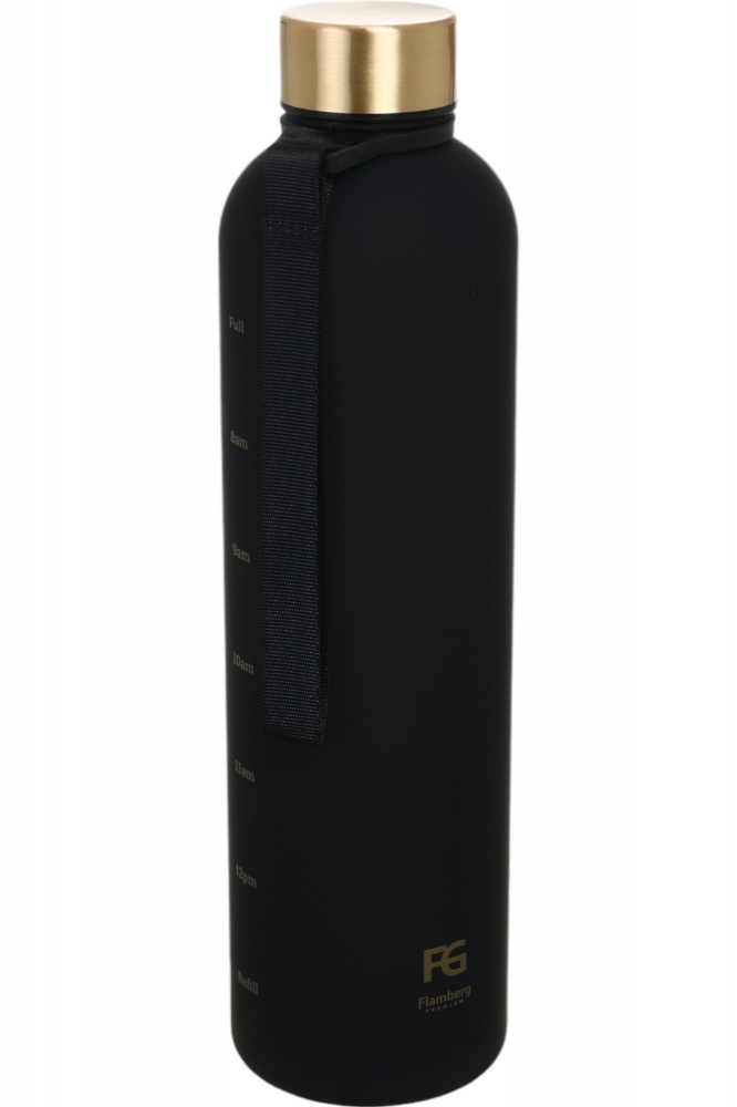 Бутылка для воды Flamberg Premium Elixir 1000 мл черный-золотой