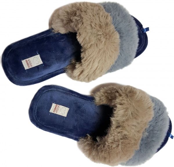 Тапки домашние Gemelli Версаль р. 40 серый/голубой 