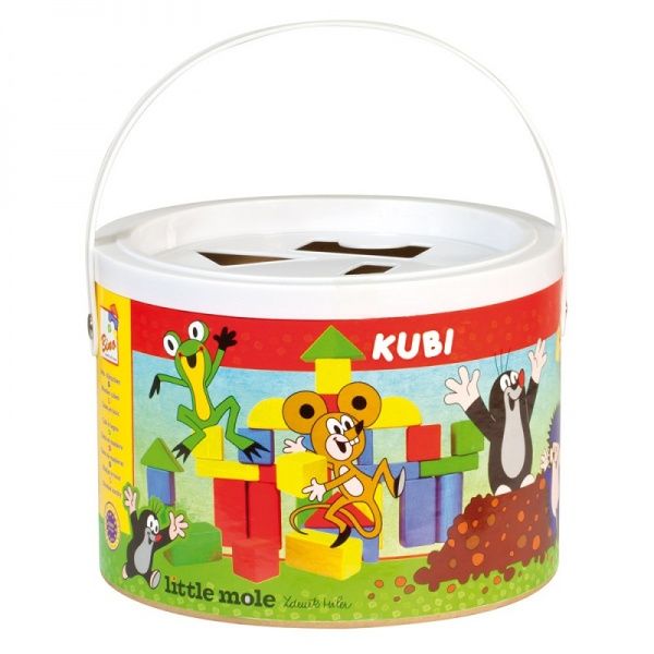 Ведерко с кубиками Bino Кротик