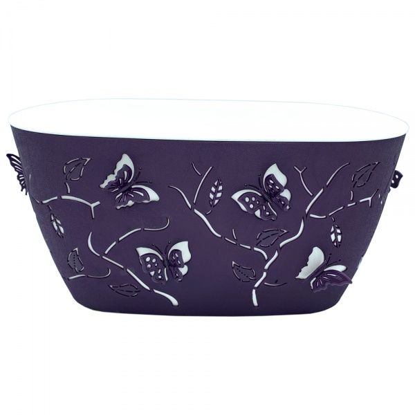 Горщик пластиковий Alyaplastik 3D NO:1 прямокутний 4,1 л фіолетовий 