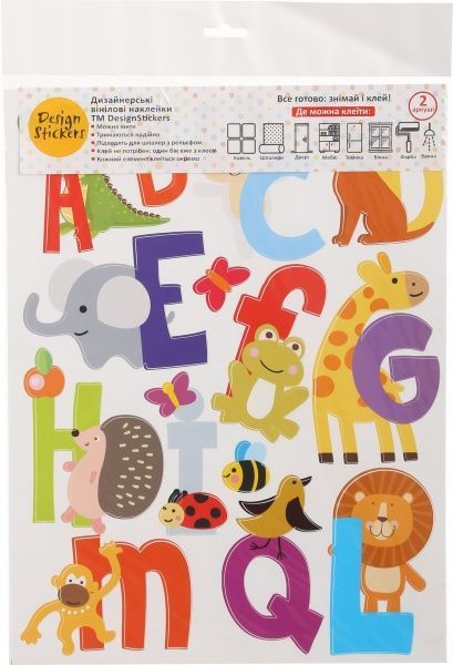 Декоративная наклейка Design stickers АВС 59.4x42 см 2 листа A3