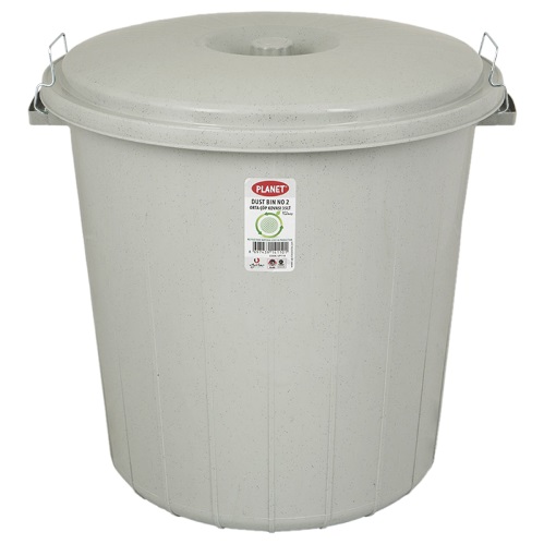 Бак для сміття з кришкою PLANET 425х 410 мм 35 л сірий 6833