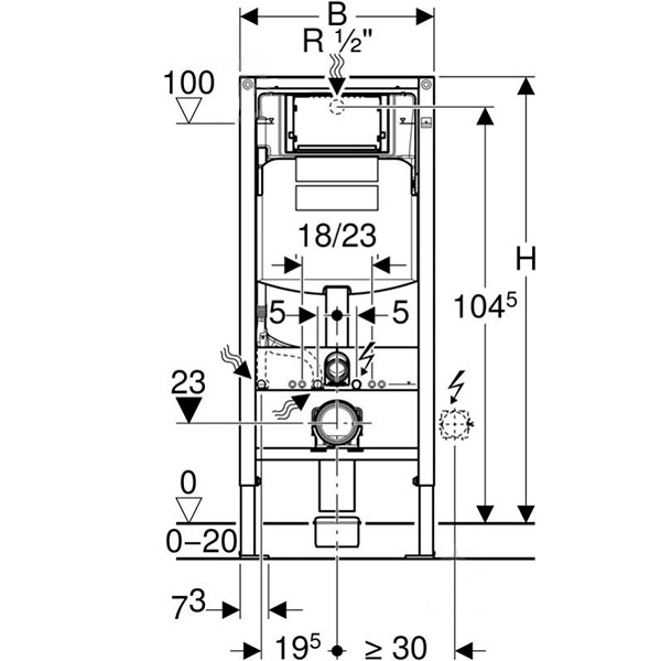 Инсталляция для унитаза Geberit Duofix 111.300.00.5