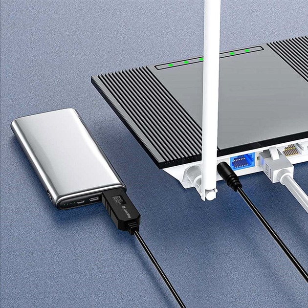 Кабель ColorWay 9V (USB-DC 5.5х2.5mm) 1 м чорний (CW-CBUD066-BK)