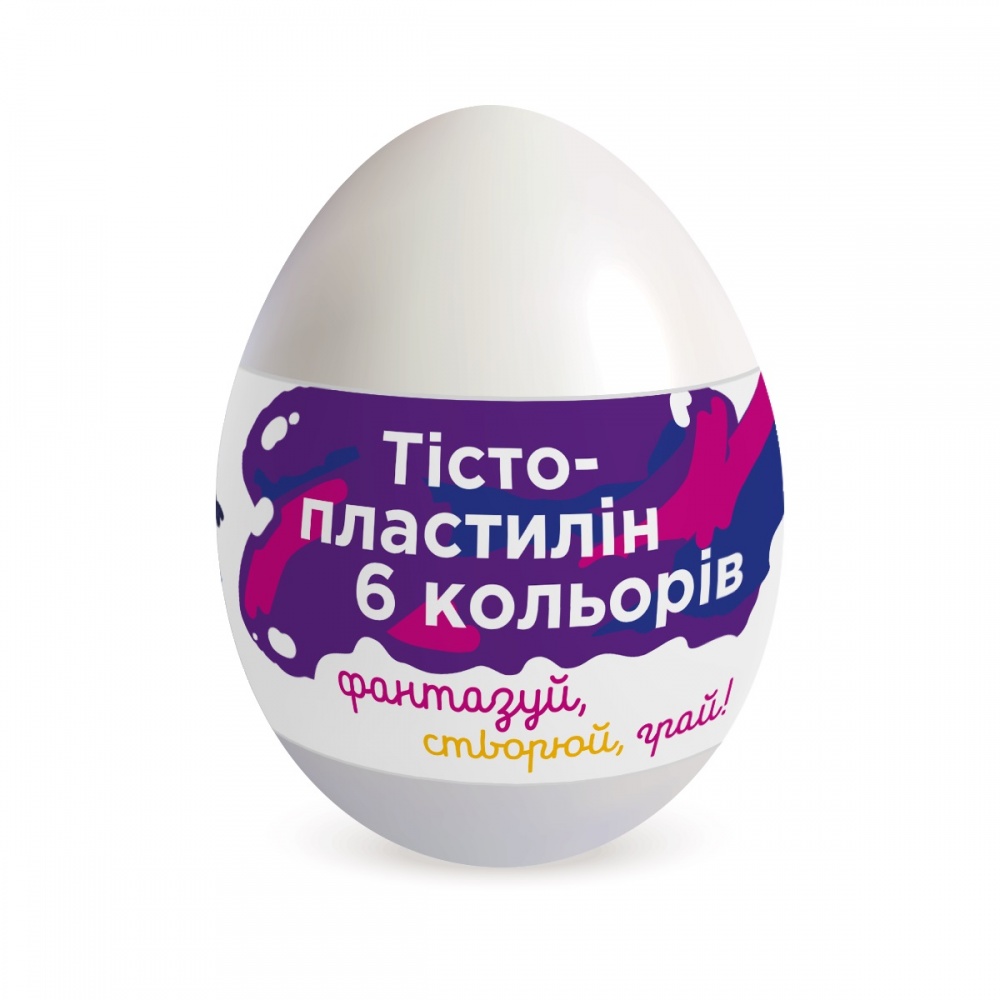 Набор для лепки DGT-ART тесто-пластилин 6 цветов в яйце TY4466