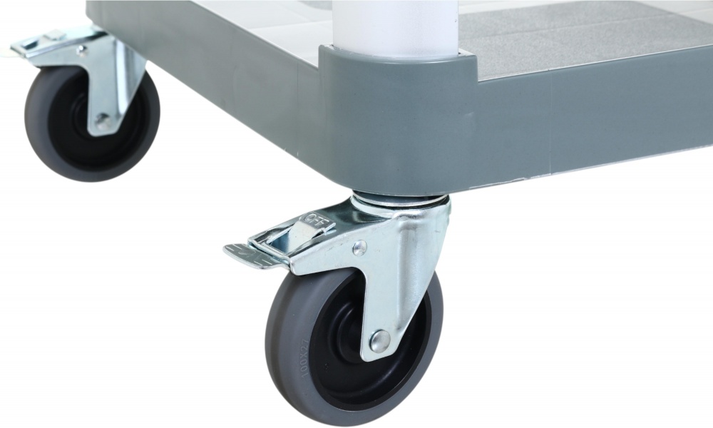 Візок сервірувальний 3 полиці сірий UFB 925x480х960 мм пластик/нержавіюча сталь