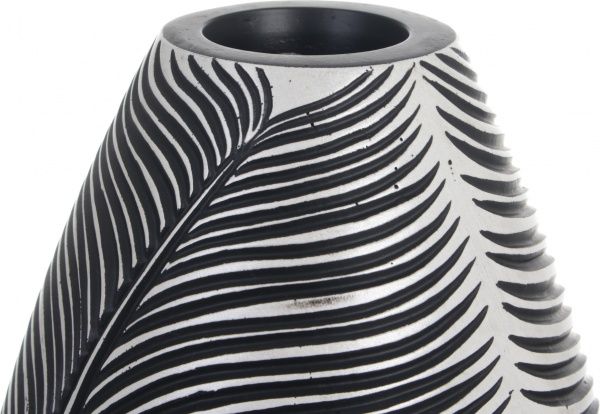 Ваза полирезиновая серая Дарк 19х19х30 см