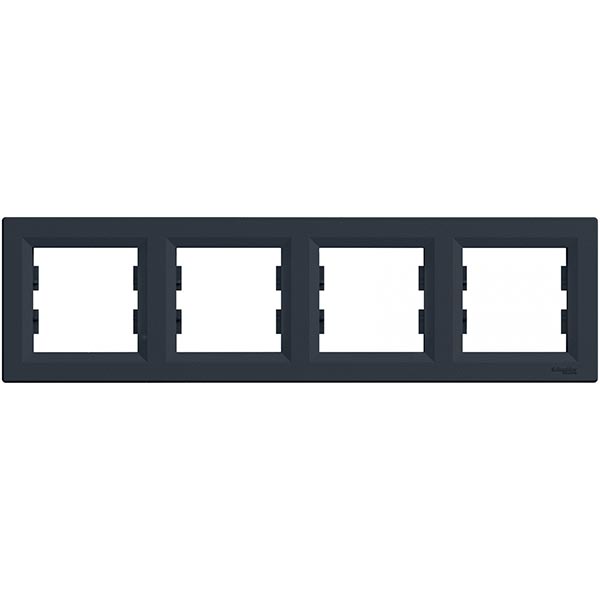 Рамка четырехместная Schneider Electric ASFORA горизонтальная антрацит EPH5800471