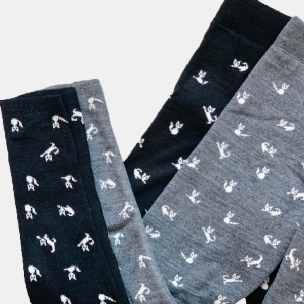 Лосины для девочек ART KNIT Котики черные 110-116 