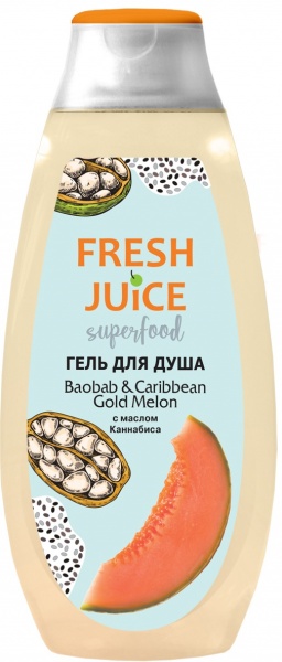Гель для душа Fresh Juice Superfood Baobab & Caribbean Gold Melon 400 мл