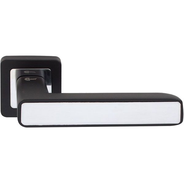 Ручка на розетці Comit Strong хром/чорний