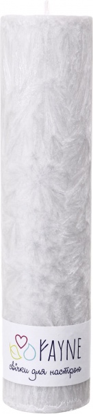 Свічка Циліндр пальмова сіра 6х26 см ТМ FAYNE