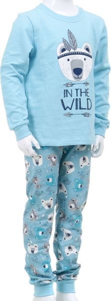 Піжама дитяча Фламінго ведмедик р.134 бірюзовий 329-310-3 