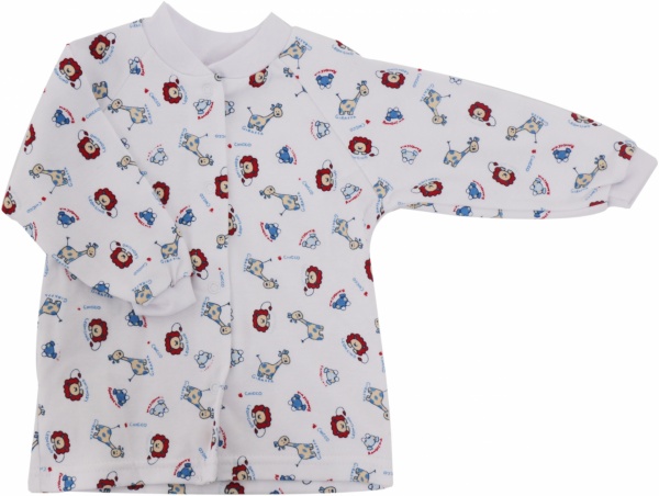 Кофточка детская унисекс Моя планета Кф2300 р.68 белый с рисунком 