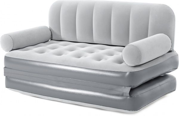 Ліжко надувне Bestway Multi-max із вбудованим електронасосом 188х152 см сірий