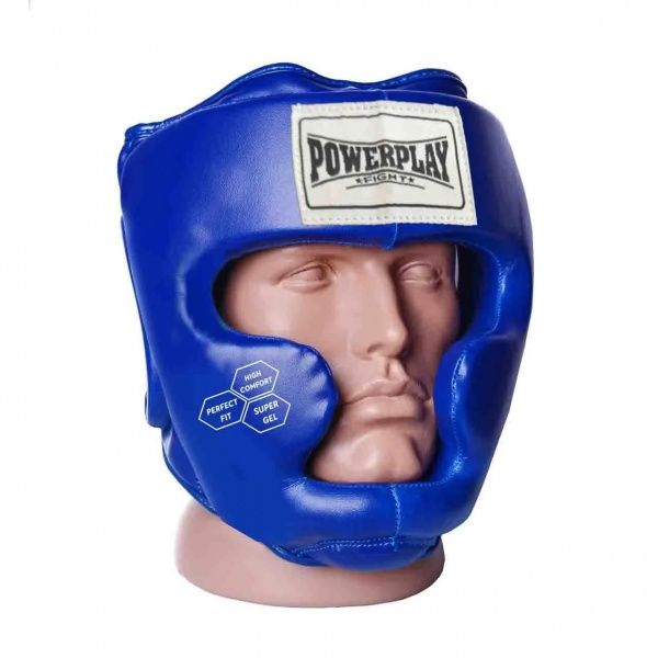 Шлем боксерский PowerPlay 3043 синий р. XS 