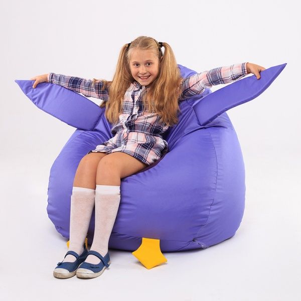 Кресло-мешок SanchoBag Груша Сова фиолетовый (38DT2OK1SOVA) 