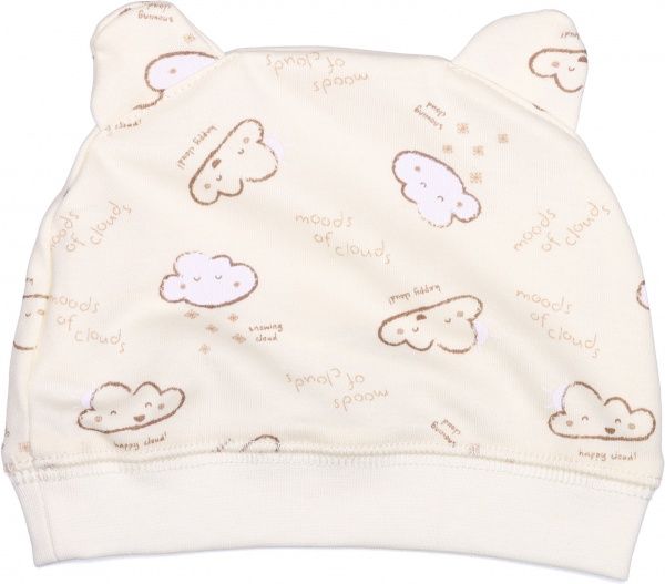 Шапочка дитяча Bembi ШП76 р.42-44 молочний із малюнком