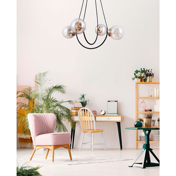 Люстра подвесная Victoria Lighting Caprice/SP4 4x5 Вт E14 бронза/черный 