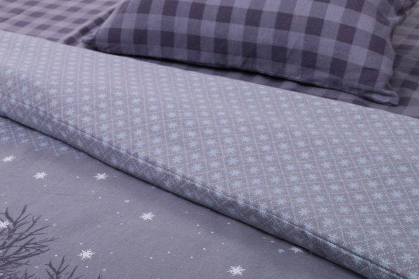 Простирадло Санта (фланель) 160x220 см сірий La Nuit 