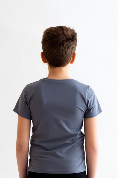 Футболка для мальчиков KOSTA р.146–152 светло-серый с принтом 2233-4 