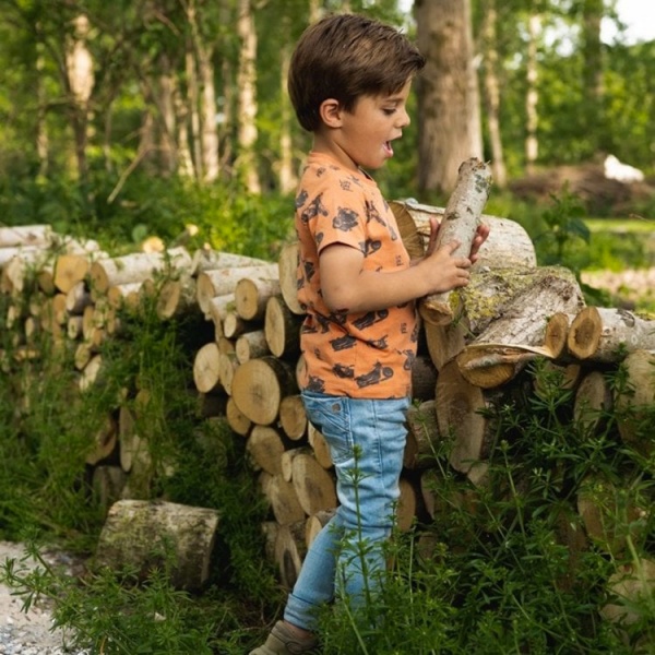 Футболка для мальчиков Koko Noko р.110 выцветший оранжевый T46881-37 