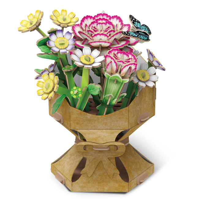 3D-пазл CubicFun Букет квітів Гвоздики W3300h