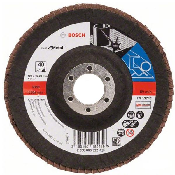 Круг пелюстковий Bosch   125 мм P40 2608606922