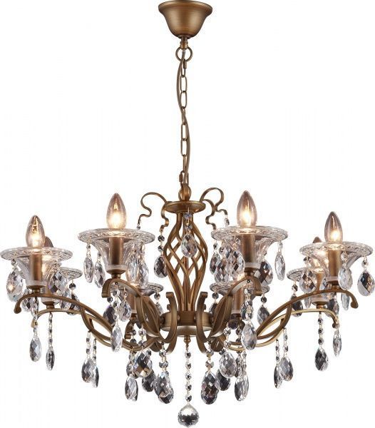 Люстра подвесная Altalusse 8x40 Вт E14 золотая бронза INL-1107P-08 