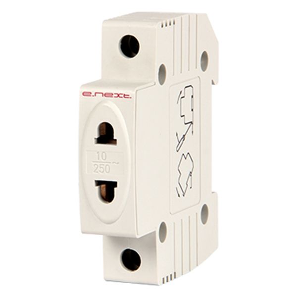 Розетка на DIN-рейку без заземлення (e.socket.stand.din) L+N 10 А без шторок сірий s004001