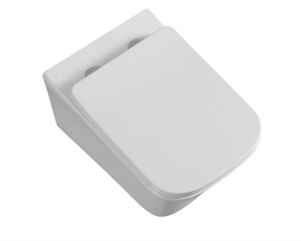 Унитаз подвесной ScandiSPA SIR R Rimless с дюропластовым сиденьем Soft-Close Slim 52х35х36,5 см