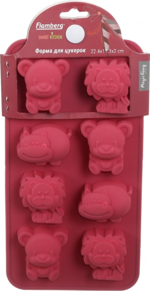 Форма для конфет Magic Ring Зоо на 8 шт бордо Flamberg Smart Kitchen