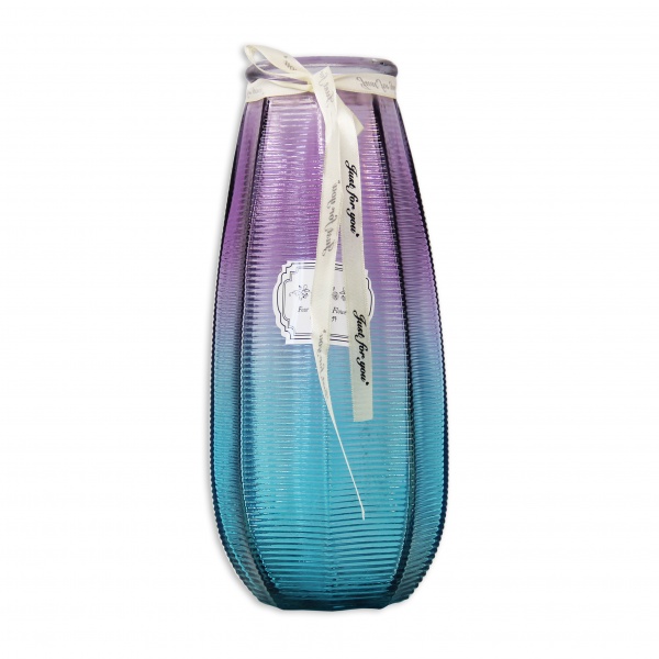 Ваза скляна Crystal Alnita 26,5 см фіолетово-синя 