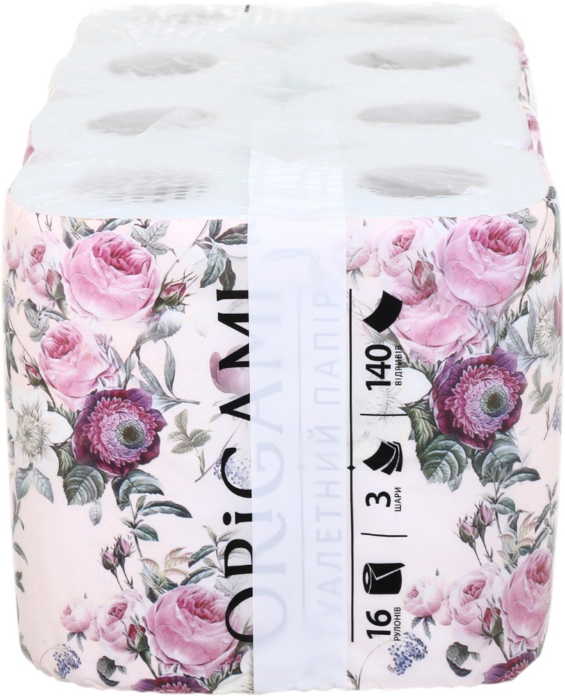 Туалетний папір ORIGAMI тришаровий 16 шт.