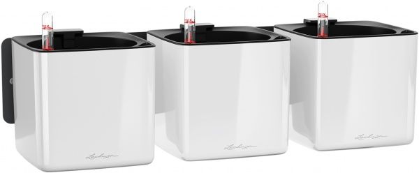 Вазон декоративный Lechuza Green Wall Home Kit Glossy квадратный 1л белый (13523) 