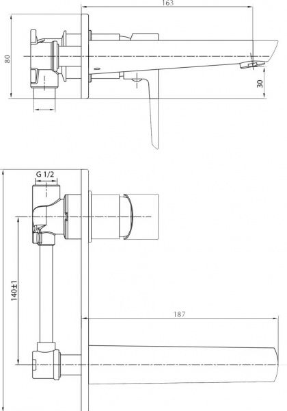 Змішувач для умивальника Imprese Breclav VR-05245